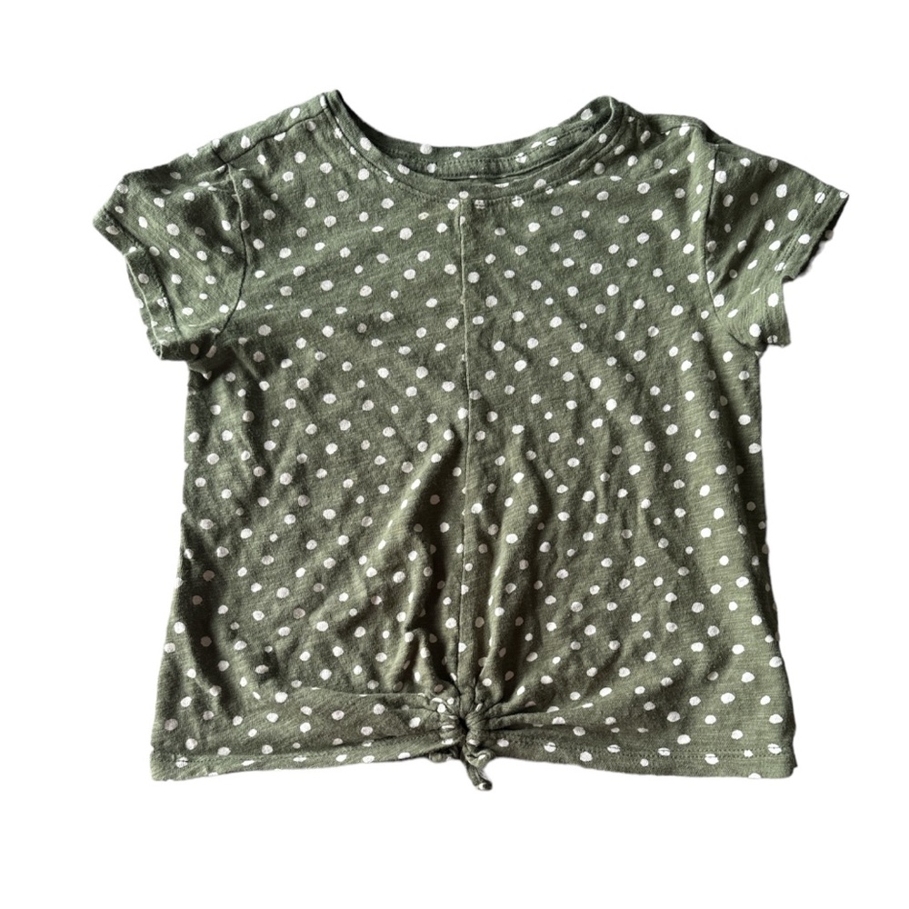 3 FOR $10 OLD NAVY 3T Polka Dot Print Tie-Hem Slub-Knit Top